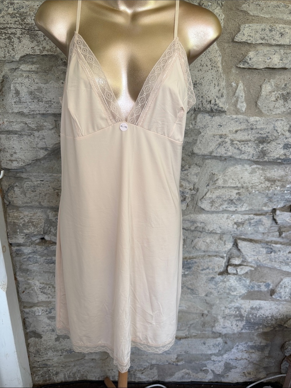 Women's Lace-Trim Slip- Cream